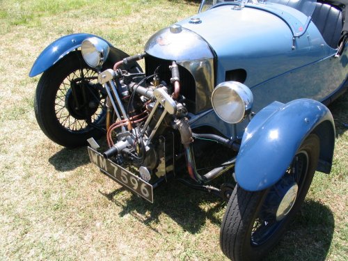 3-wheeled Morgan w/engine in front.
