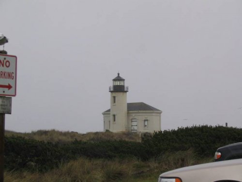 Another lighthouse.  It was POURING rain so we just admired it from within the car :-)
