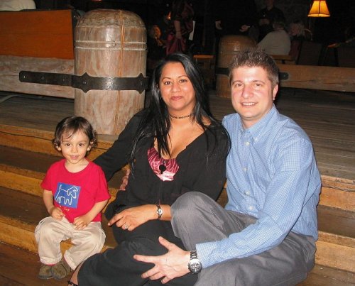 Cameron, Antonette & I.  We were helping keep Cameron busy.
