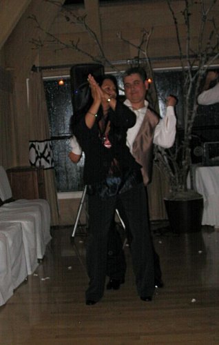 A and Martin dancing.  Kristen and I were just fine sitting and drinking :-)
