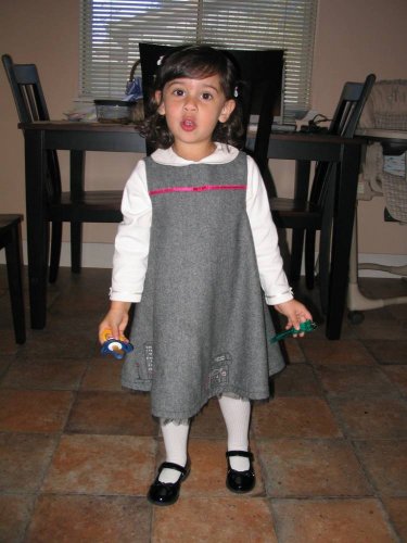 Bella's pretty Thanksgiving dress.  Ready to spend the weekend with the Raymond family.
