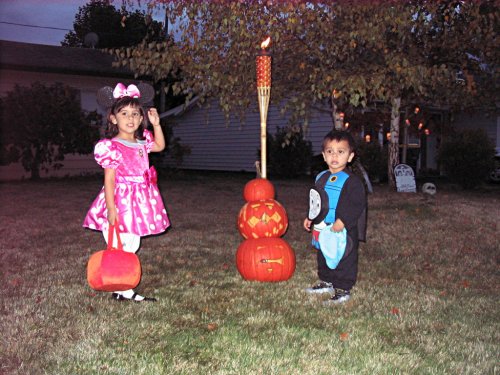 Minnie Mouse and Thomas the Train (Tank Engine for you Brits).
