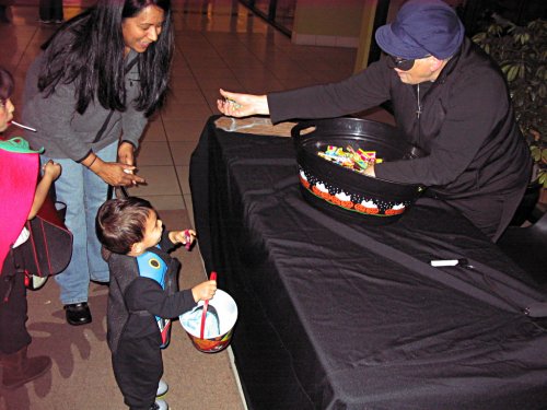 Ronin's first "trick or treat"!
