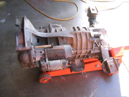 Tranny is out of the car...
