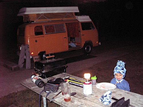 It was chilly so Ronin got bundled up.
