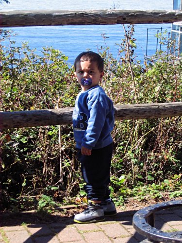 Someone got Mommy's scowl.
