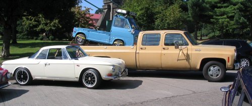 Why would you need a spare tire when you can simply have a spare truck?!
