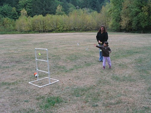 Bella taking a toss.
