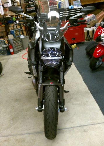 With film applied.
Headlight and running light off.
