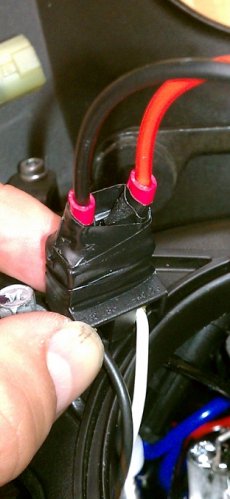 For safety I wrapped each connector in electrical tape and then wrapped them together as well.
