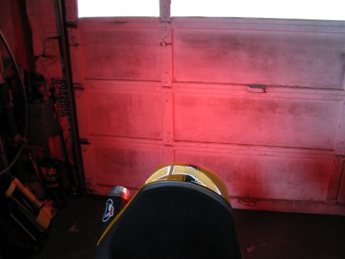 LED, brake light mode.  The light is spread out a LOT more.
