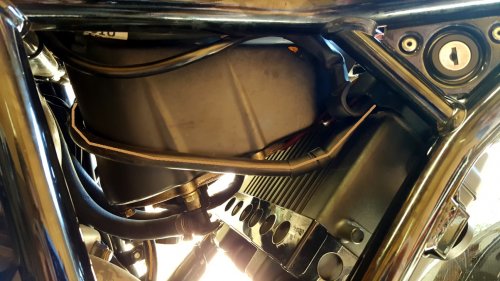 The brown line is the new Motolectric ground cable.
