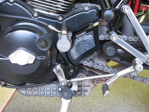 Close-up
 Ducabike with clear insert.
