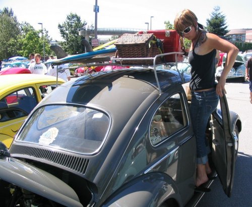 "First Place" and her ride.
