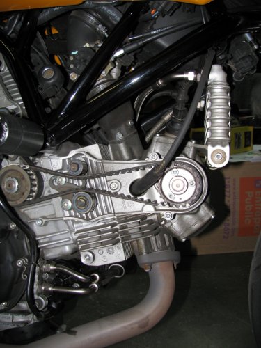 ...and the Hypermotard oil line path.  Neat and tidy!
