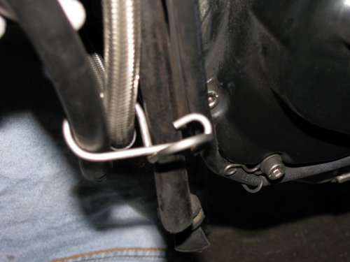 Here's both oil lines in the bracket.
