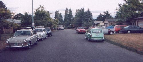 Gathering for the BBQ at my place.
