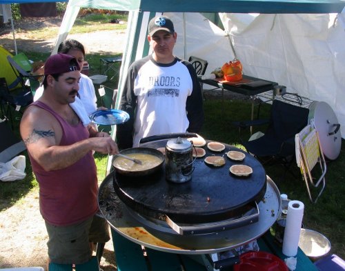 Z Chef doin' what he does best, cooking!  Now hurry up, Adam, I'm hungry!!
