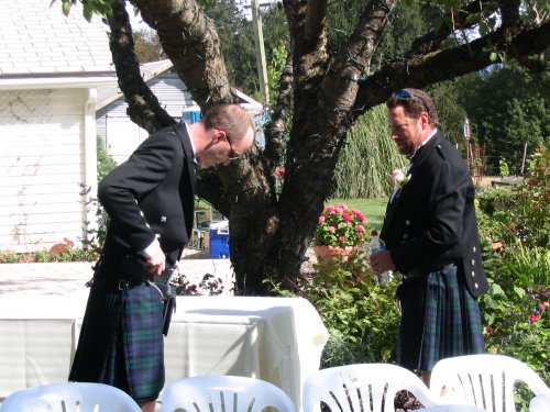 Brady and Kurt prior to the ceremony.
