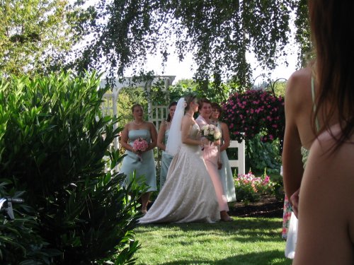 Here comes the bride!  Amy looked great, as did her gown.
