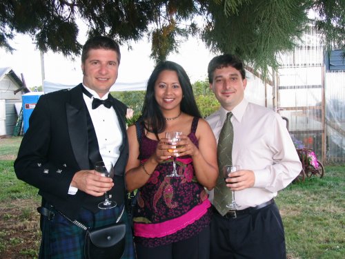 Me, Antonette, and Brad before chow time.
