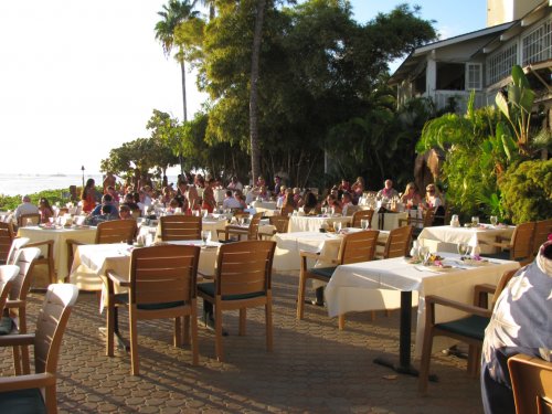 Just to the right of our table.
