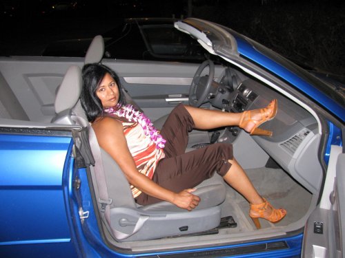 Posing with the shoes I got her.
