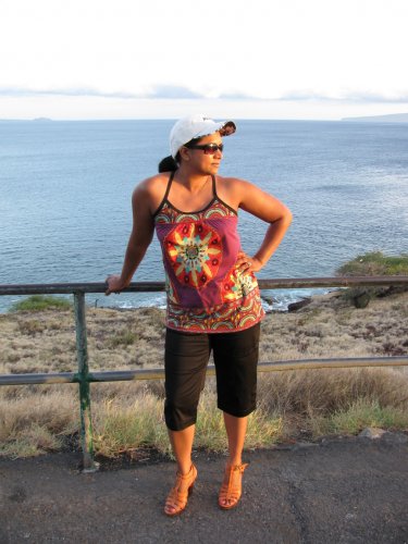 Posing at the viewpoint.
