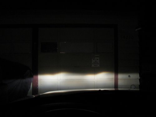 Before and after - against the garage door
Before - Low beams.
