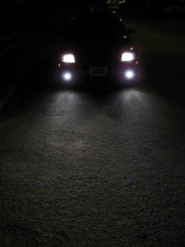 Before - Low beams and fogs, facing vehicle.

