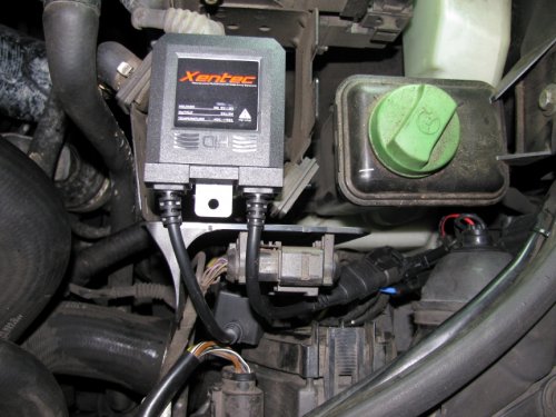 Location where I placed the left side electronics.  Attached by using the supplied double-sided tape (strong stuff!).
