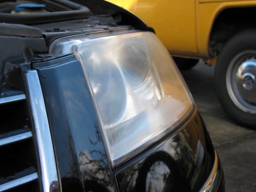 Left headlamp before.  Lot's of abuse hitting that plastic!
