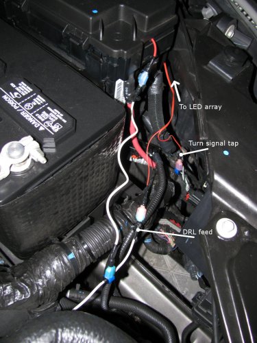 Showing the finished wiring.
