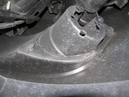 Back side of the right fog light housing.
