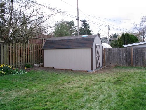 Finished.  View from back patio.
