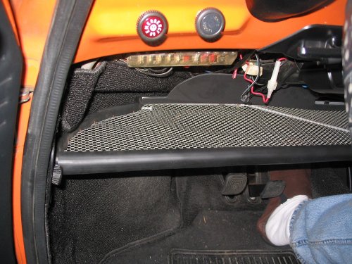 Looking down at the driver's side.
