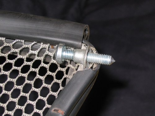 Detail of one of the mounting screws.
