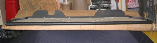 How the parcel tray looks out of the car but with the back-splash clipped in.
