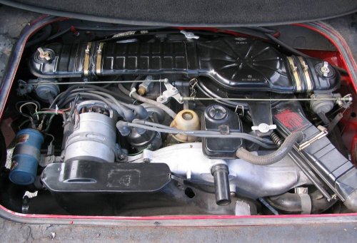 The clean engine bay.
