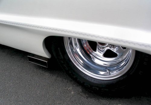 The flames are a sticker but from 3' and back it looks very nice.
