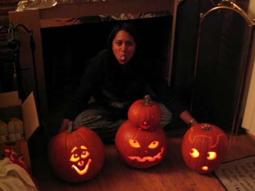 Everybody making a silly face.
