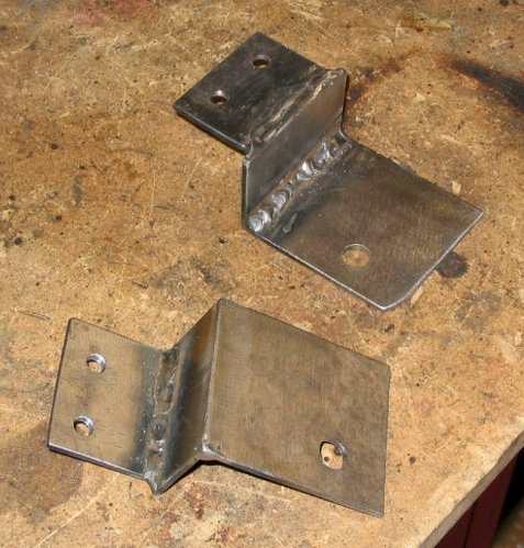 Both of the brackets after fabrication.
