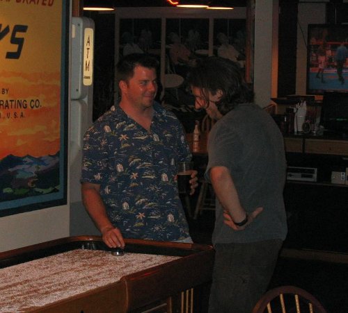 Scott is such a flirt...here he's making Steve blush.
