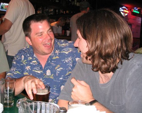 Scott and Steve practicing their Beer Commercial poses.
