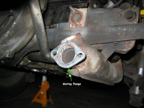 Flange on lower heat exchanger.
