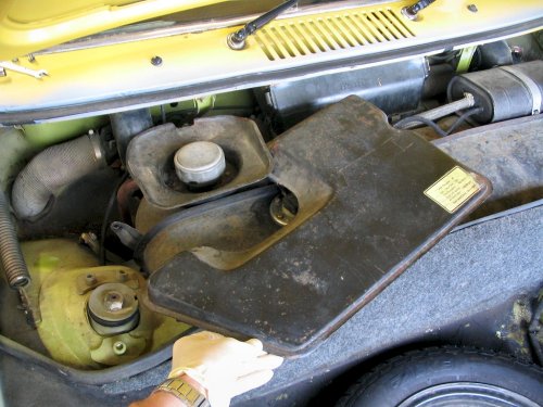 Remove the gas expansion tank.
