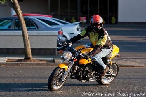 The helmet in action!
