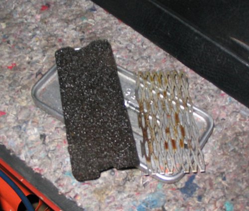 Close-up of the foam and mesh.  Again, nothing fancy.  These are the original items.
